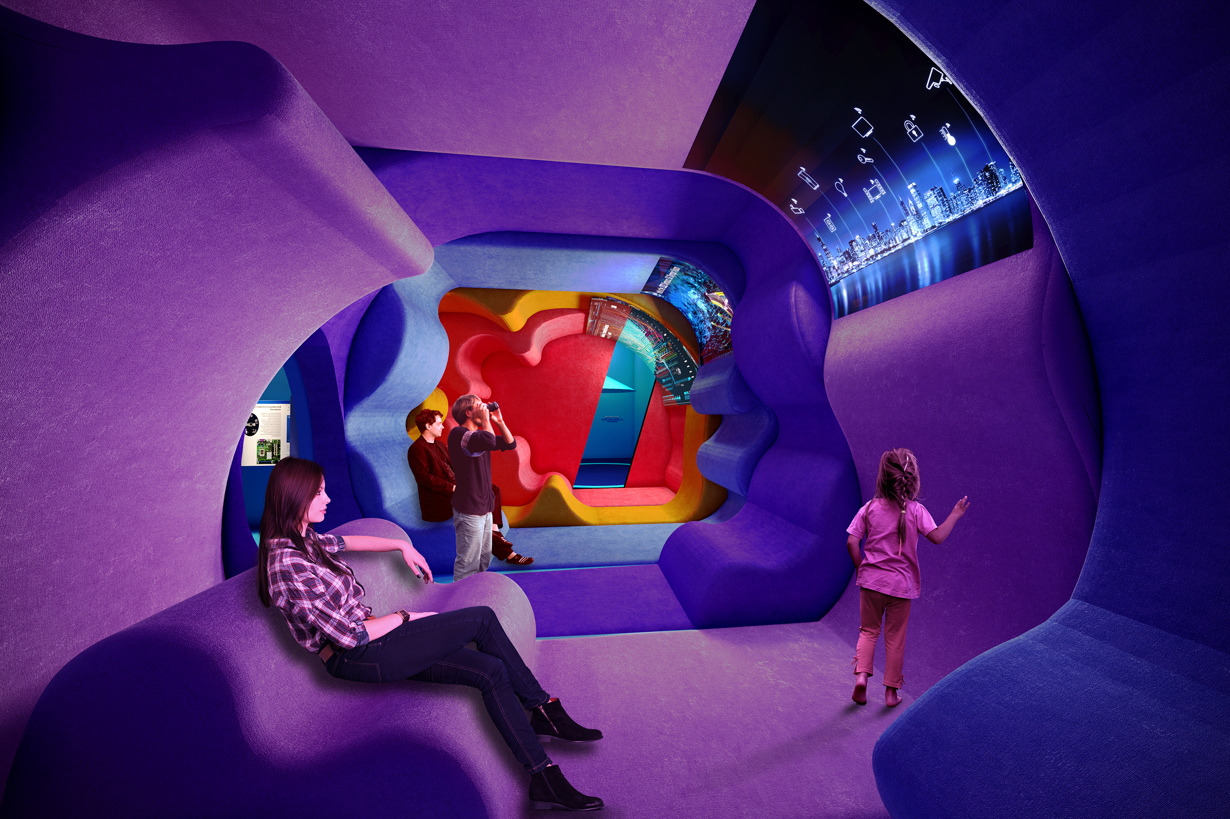 A tech showcase imagined for Intel inside the former Shougang steelworks